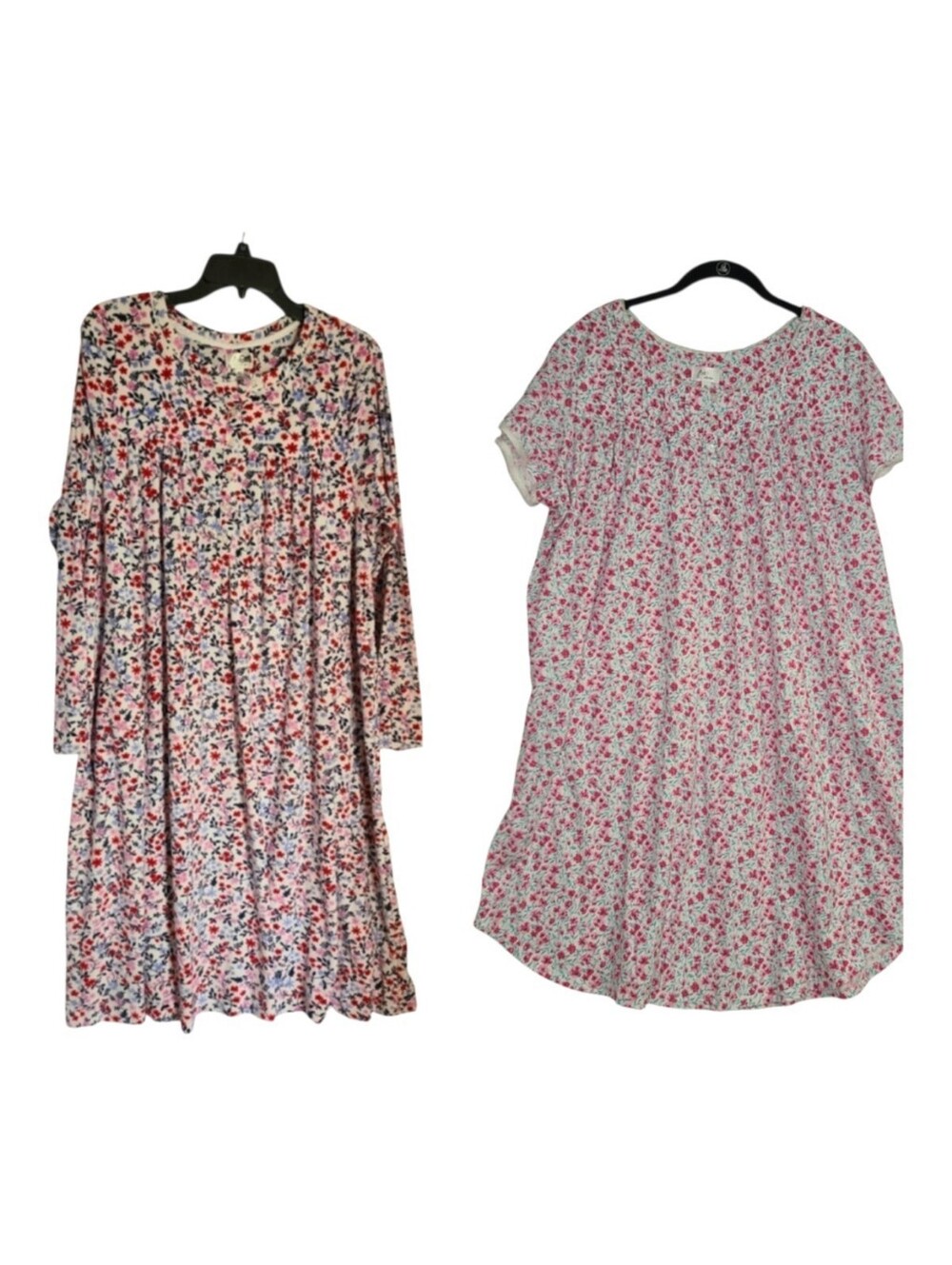 ​Aria Nightgown Bundle XL Floral Cotton Long Sleeve Sleepwear Lot of 2
